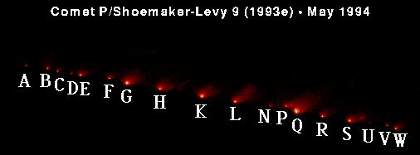 Shoemaker-Levy 9 Fragments