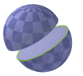 sphere cut into hemispheres