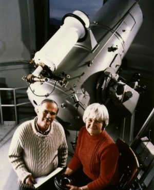 Gene and Carolyn Shoemaker 1994 at the Palomar Observatory.