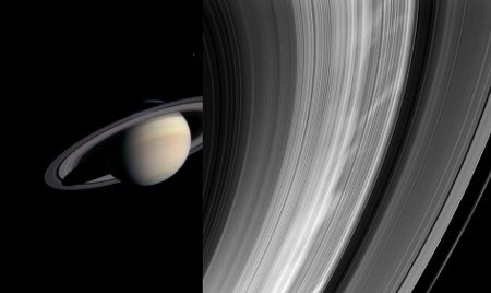 Saturn and its rings.