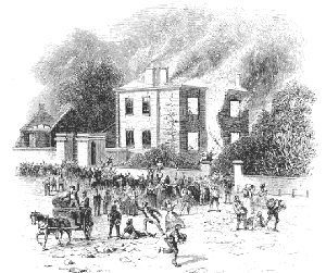 Priestley's House Torched by the Mob