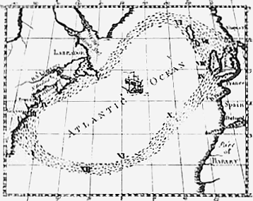 Benjamin Franklin's map of the Gulf Stream