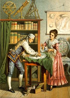 Caroline and William Herschel.