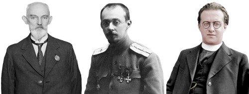 Willem de Sitter, Alexander Friedmann, and Georges Lemaître