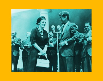 Frances Kelsey and J. F. Kennedy