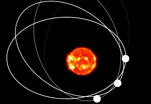 Mercury's precessing perihelion.