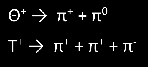 theta tau meson decay